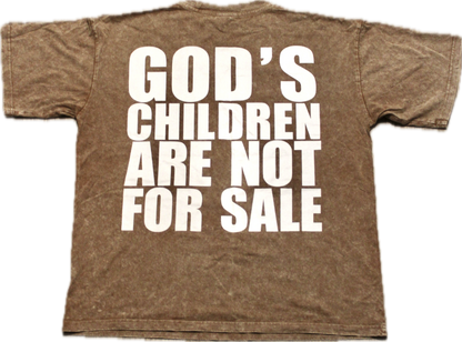 "GODS CHILDREN" acid washed tee